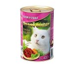 Ночной охотник влажный корм для кошек Кролик+сердце паштет 415гр консервы