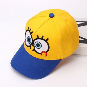 Детская кепка, принт "Спанч Боб", цвет желтый/синий