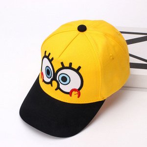 Детская кепка, принт "Спанч Боб", цвет желтый/черный