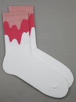 Носки р.35-40 &quot;Flow paints&quot; Красно-белые