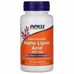 Альфа-Липоевая Кислота NOW Alpha-Lipoic Acid 600мг. - 60 капс.