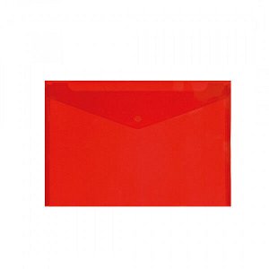 Папка конверт с кнопкой А4 "Lamark" 0,18 мм красная (1/10/200) арт. 425