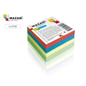 Блок для записей "Mazari " 90х90х50 белый в пластик. боксе 1/24 арт. M-2213