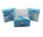 Салфетки в мягкой упаковке INSHIRO EkoNeko Голубые 2-х. сл. белые (150 шт.) 1/8/128 EN044