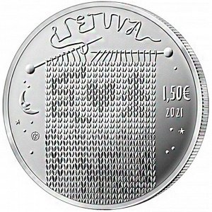 Литва 1,5 Евро 2021 Эгле - королева ужей UNC