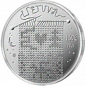 Литва 1,5 Евро 2021 Эгле - королева ужей UNC