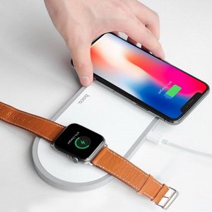 Беспроводное зарядное устройство Hoco Wireless Fast Charger 2 в 1