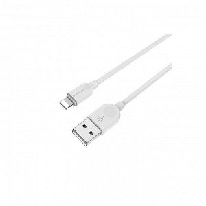 Кабель Borofone BX14 LinkJet, USB - Lightning, 2.4A, 3 м, ПВХ, белый