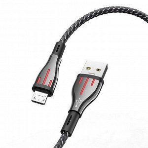 Кабель Borofone BU23, USB - microUSB, 2.4 А, 1.2 м, черно-красный