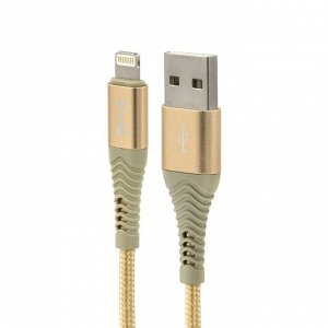 Кабель BYZ BС-029i, USB - Lightning, 5 А, 1 м, золотистый