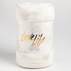 Плед LoveLife Love 200*220 см,100% п/э, велсофт 280 гр/м2