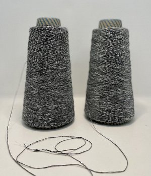 Пряжа для вязания Lagopoline, 100 гр., Серый/серебро