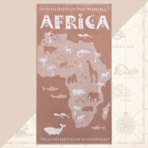 Полотенце махровое Этель Africa, 70х130 см, 100% хлопок, 420гр/м2