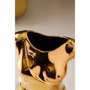 Ваза керамическая "Венера", настольная, золотистая, 25 см