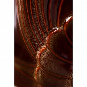 Ваза керамическая "Жар-птица", напольная, коричневая, 50 см, микс