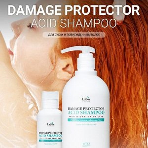 Lador Бесщелочной Профессиональный шампунь с аргановым маслом Damaged Protector Acid Shampoo 10 мл