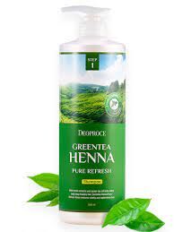 DEOPROCE GREENTEA HENNA PURE REFRESH SHAMPOO Шампунь для волос с зеленым чаем и хной 1000мл