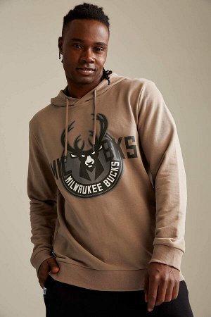 Толстовка с капюшоном Defacto Fit NBA Milwaukee Bucks Licensed Regular Fit