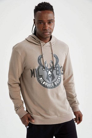 Толстовка с капюшоном Defacto Fit NBA Milwaukee Bucks Licensed Regular Fit