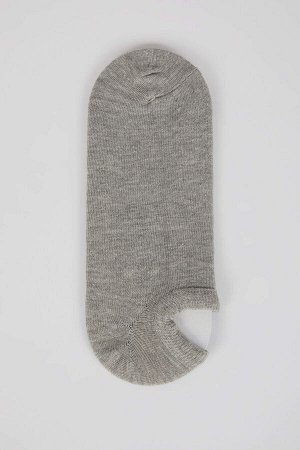 Комплект носков-невидимок серый меланж 3 пары