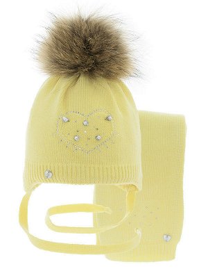 MIALT Зимний комплект для девочки (шапка+шарф)
