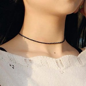 Чокер чёрный из бисера