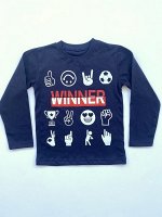 Лонгслив детский тнмно-синего цвета &quot;Winner&quot; (супрем)