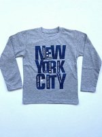 Лонгслив детский серого цвета &quot;New York City&quot; (супрем)