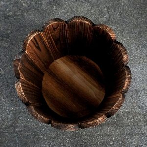Набор деревянных кашпо, круглых 18*15*12см