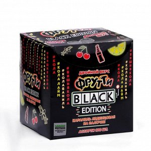 Карамель леденцовая на палочке "Фрутти black edition" вкус кола-лайм, кола-ваниль, вишня-кола, 12 г