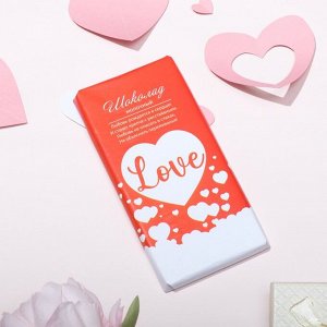 Шоколад молочный «Love», белое сердце, 100 г