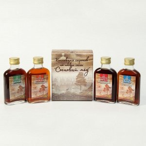 Подарочный набор сиропов Сосновый мёд, 4 шт. по 100 мл