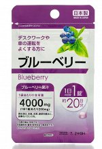Черника Blueberry, витамины на 20 дней/1600 мг