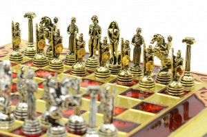 Шахматы сувенирные с металлическими фигурами &quot;Афина&quot; 205*205мм.
