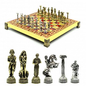 Шахматы сувенирные с металлическими фигурами "Геракл" 205*205мм.