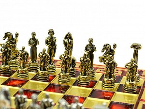 Шахматы сувенирные с металлическими фигурами &quot;Геракл&quot; 205*205мм.