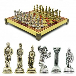 Шахматы сувенирные с металлическими фигурами "Троя" 205*205мм.