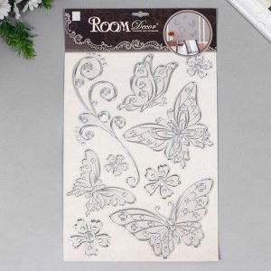 Объёмные наклейки Room Decor "Кружевные бабочки" 41х29 см 4895209