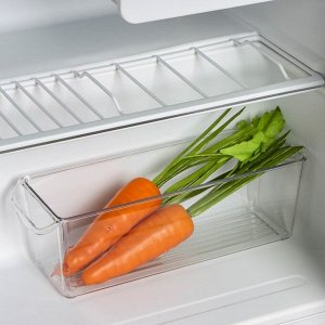 Органайзер для холодильника с крышкой, 30?10?10 см