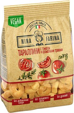 «Nina Farina», тараллини с томатом и ароматными травами, 180г