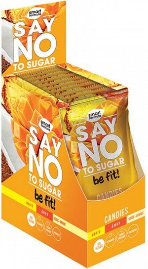 «Smart Formula», карамель без сахара Say no to sugar, манго, дыня, кокос-ананас, 60г