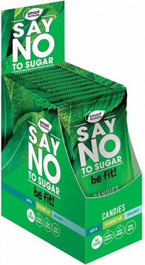 «Smart Formula», карамель без сахара Say no to sugar, мята, зелёный чай, эвкалипт, 60г
