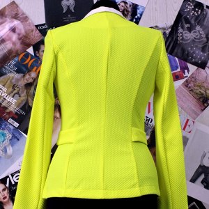 Размер 42-44. Стильный женский пиджак Terrafay_Solver из дышащей ткани желтого цвета.  1