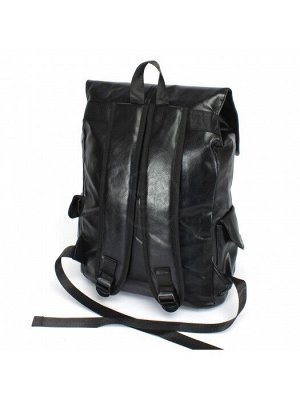 Рюкзак муж искусственная кожа Lanchi-8003  (USB-заряд),  1отд,  4внеш,  2внут/карм,  черный 239245