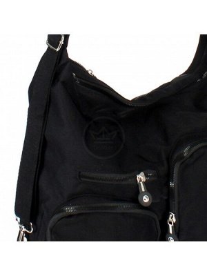 Сумка женская текстиль BoBo-6669 (рюкзак-change),  2отд. 4неш,  3внут/карм,  черный 238731