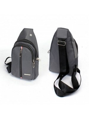 Рюкзак (сумка)  муж Battr-810  (однолямочный),  1отд,  плечевой ремень,  2внеш карм,  серый 239699