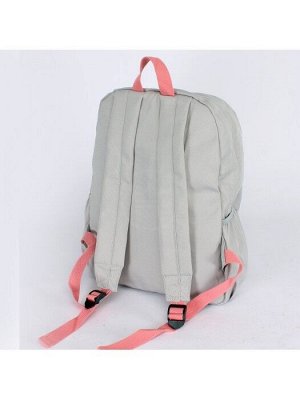 Рюкзак жен текстиль MC-9009,  1отд,  1внутр+3внеш.карм,  серый 240089