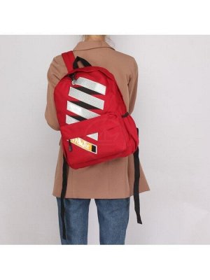 Рюкзак жен текстиль MC-9035,  1отд,  3внут+3внеш.карм,  красный 240083