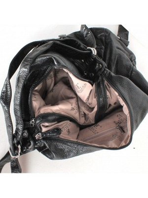 Сумка женская искусственная кожа Guecca-608  (рюкзак change),  2отд,  черный 231891