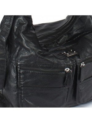 Сумка женская искусственная кожа Guecca-8615  (рюкзак-change),  2отд,  черный 240594